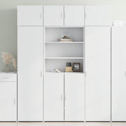 Visoka komoda bijela 80 x 42,5 x 185 cm od konstruiranog drva