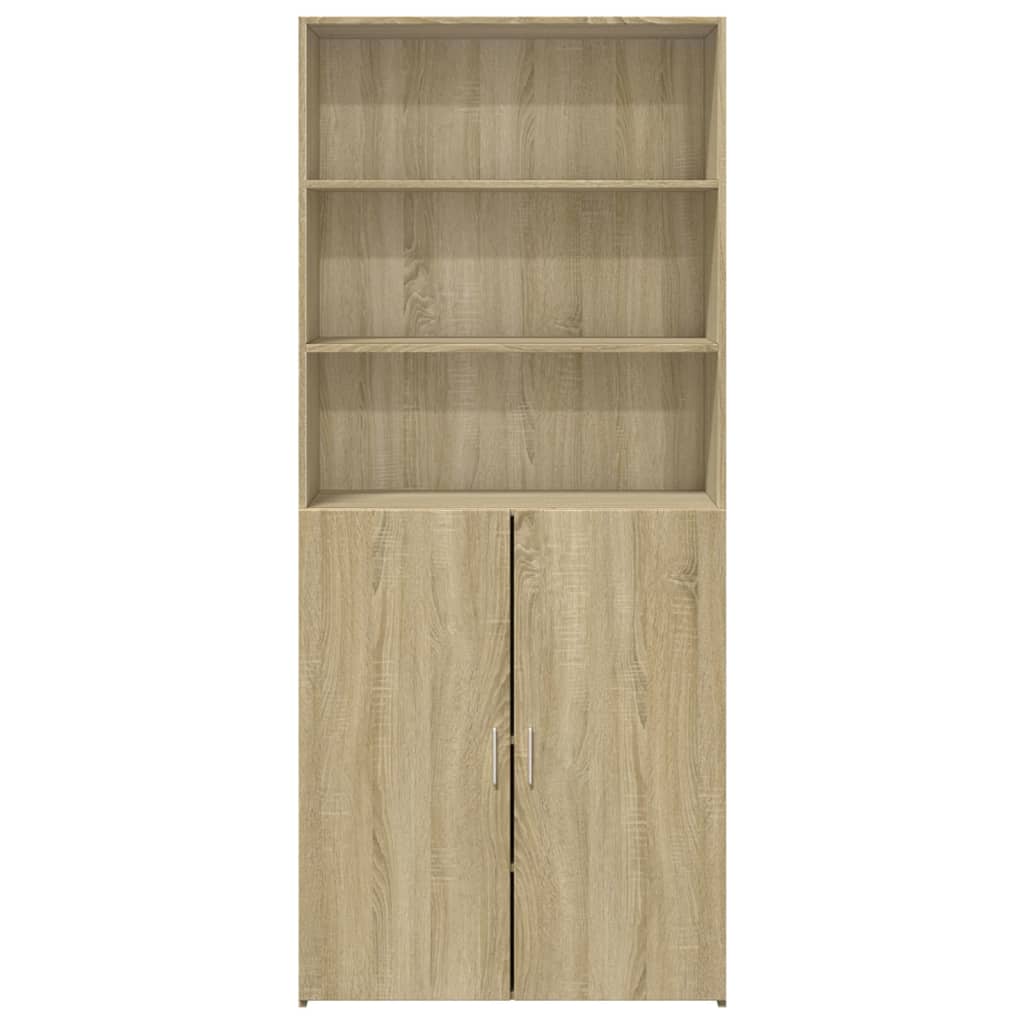 Visoka komoda boja hrasta sonome 80 x 42,5 x 185 cm drvena