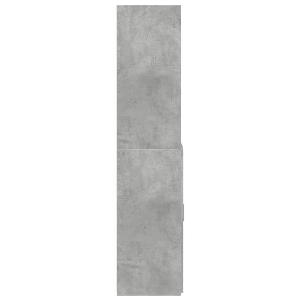 Visoka komoda siva boja betona 80 x 42,5 x 185 cm drvena