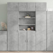 Visoka komoda siva boja betona 80 x 42,5 x 185 cm drvena