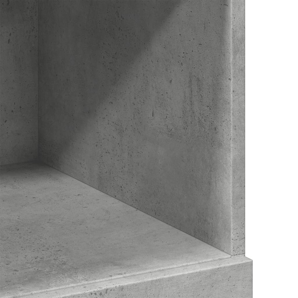Visoka komoda siva boja betona 80x42,5x124 cm konstruirano drvo