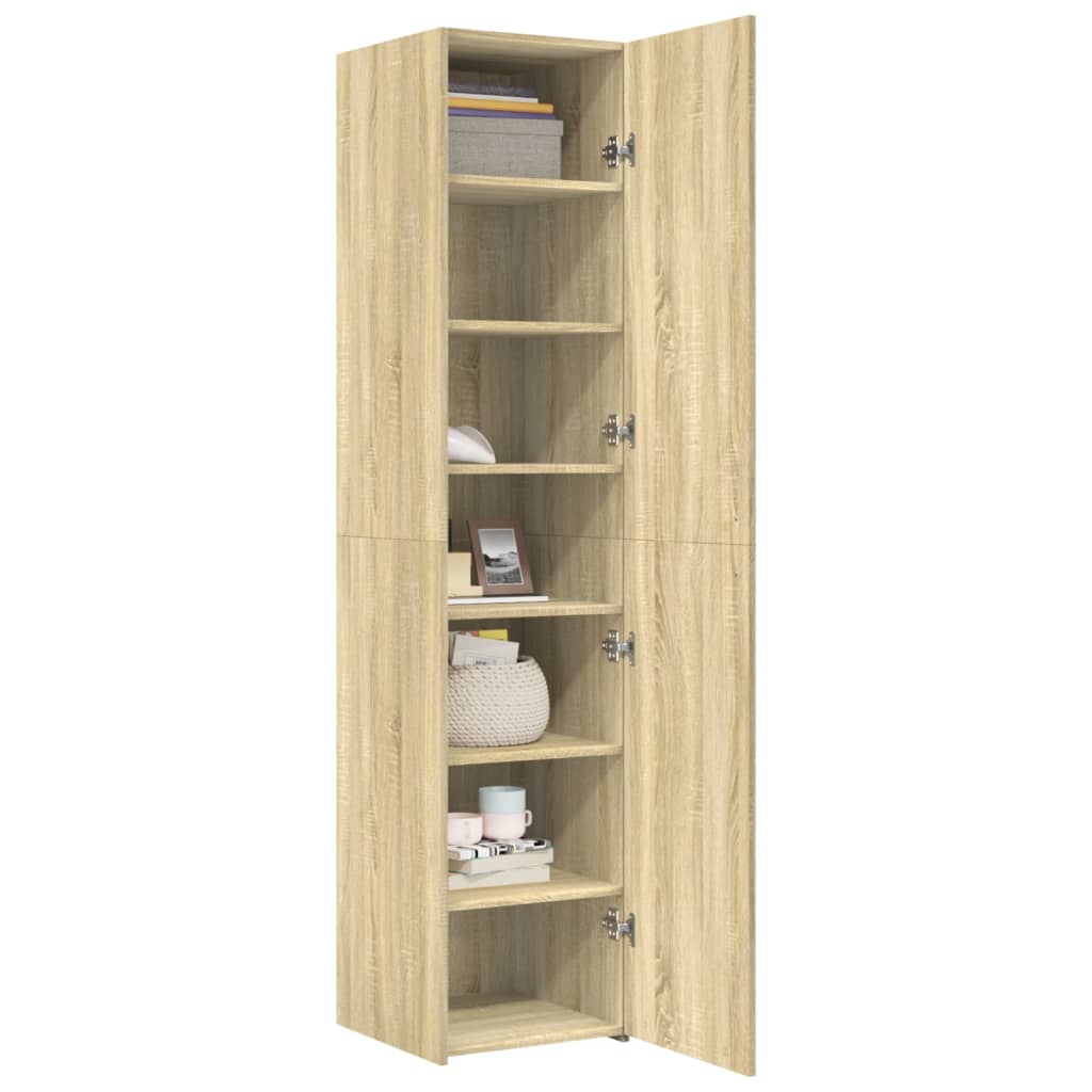 Visoka komoda boja hrasta 40x42,5x185 cm od konstruiranog drva