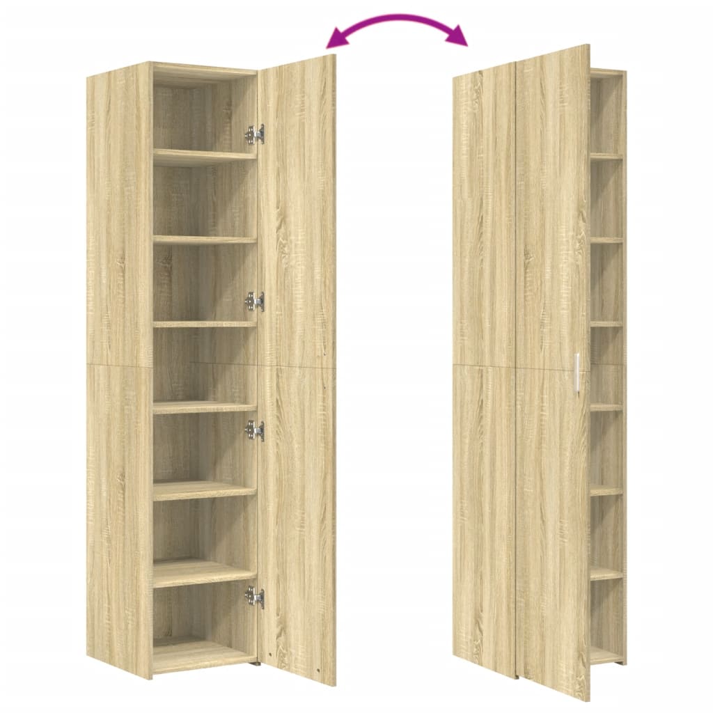 Visoka komoda boja hrasta 40x42,5x185 cm od konstruiranog drva