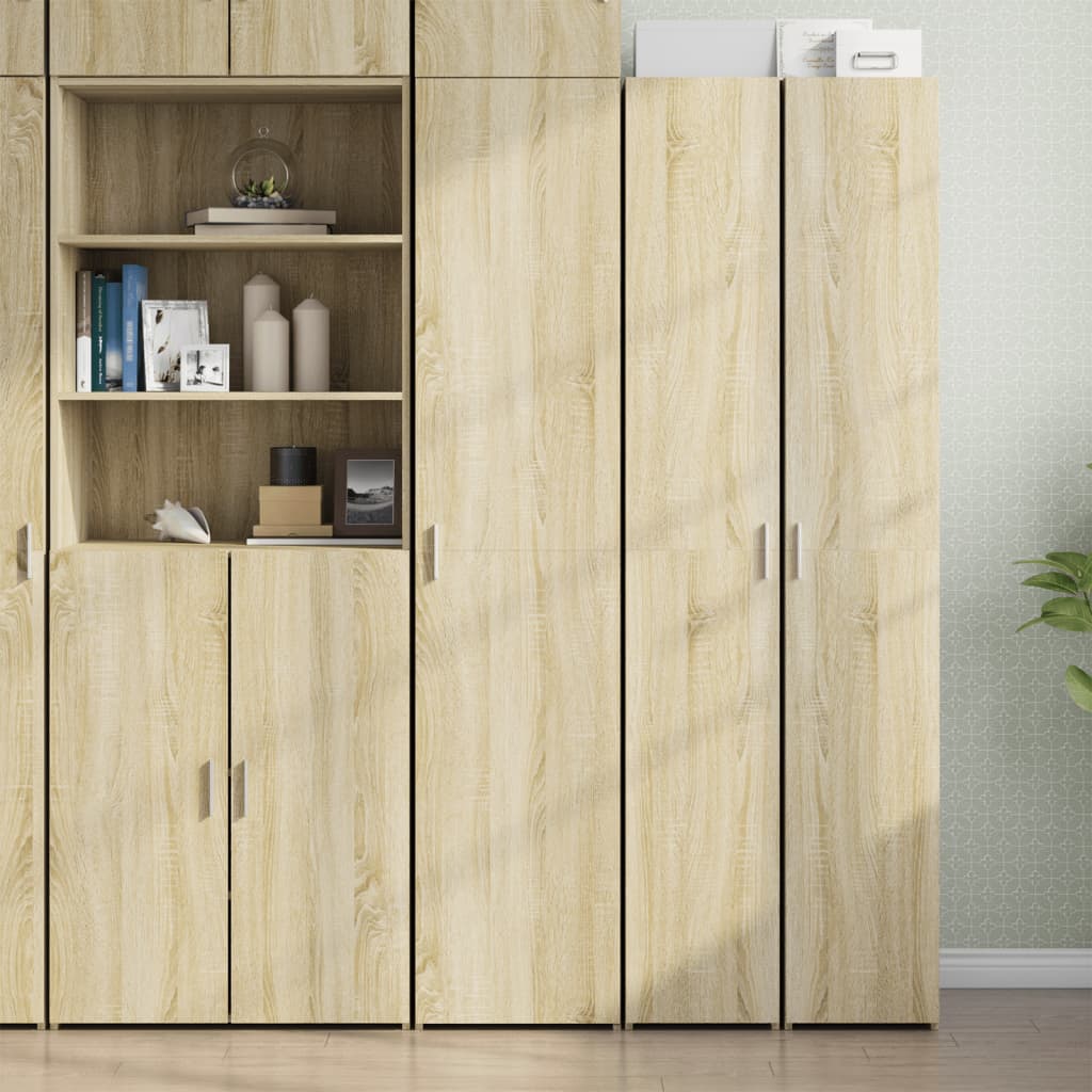 Visoka komoda boja hrasta 40x42,5x185 cm od konstruiranog drva
