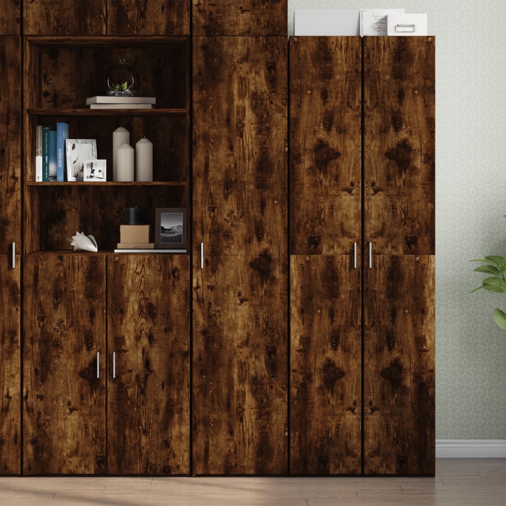 Visoka komoda boja hrasta 40x42,5x185 cm od konstruiranog drva