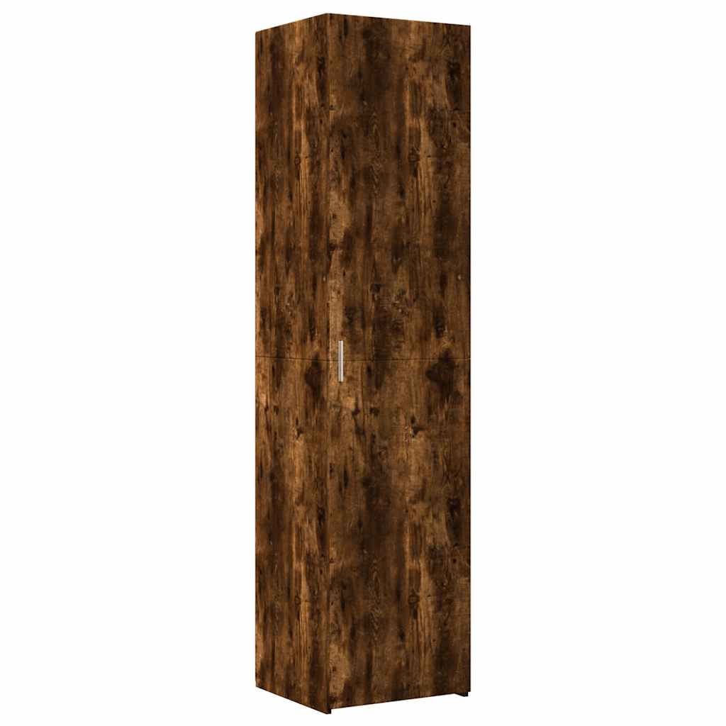 Visoka komoda dimljeni hrast 45x42,5x185 cm konstruirano drvo