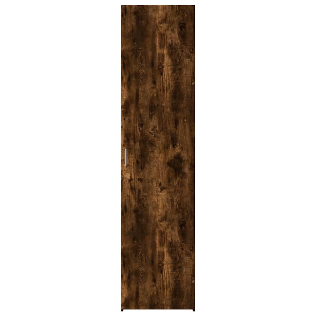 Visoka komoda dimljeni hrast 45x42,5x185 cm konstruirano drvo