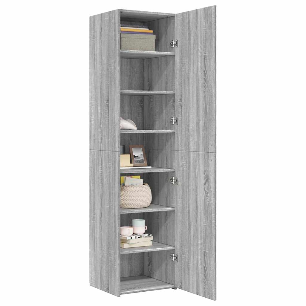 Visoka komoda siva sonome 45x42,5x185 cm od konstruiranog drva