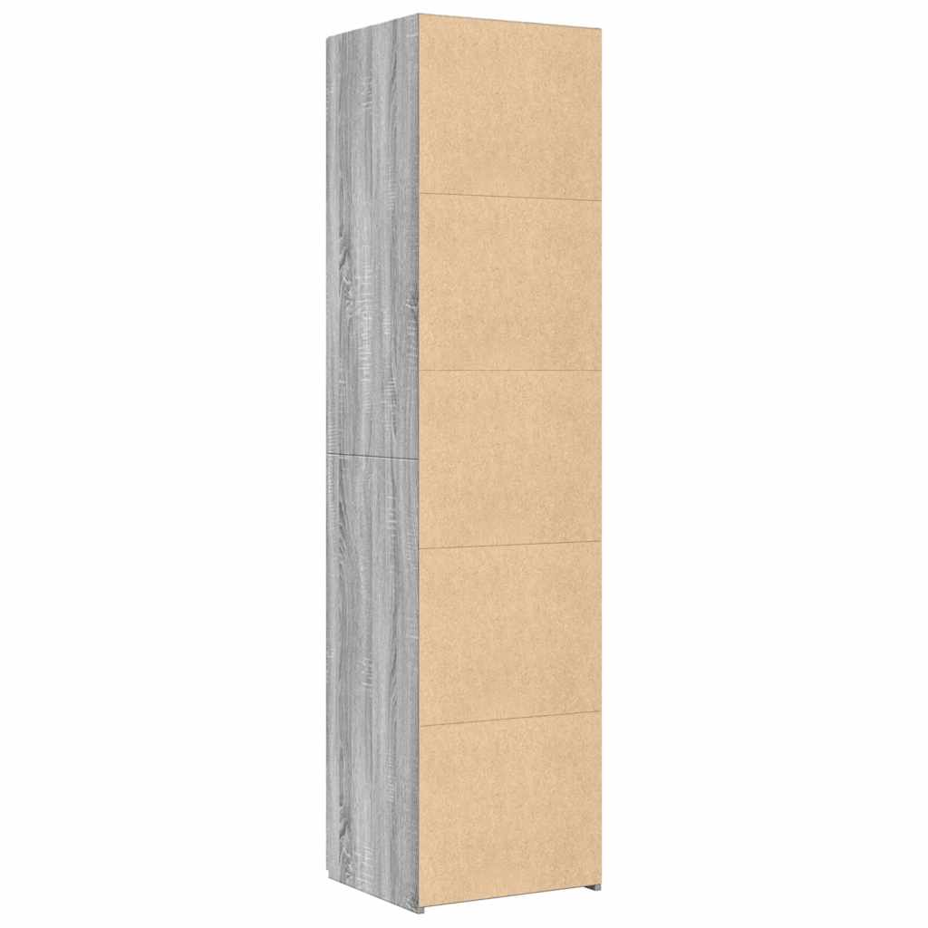 Visoka komoda siva sonome 45x42,5x185 cm od konstruiranog drva