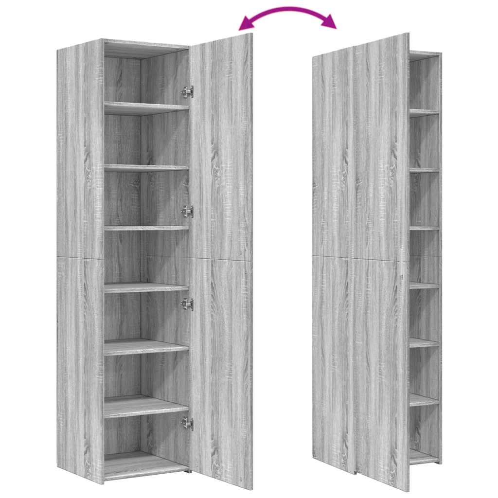 Visoka komoda siva sonome 45x42,5x185 cm od konstruiranog drva