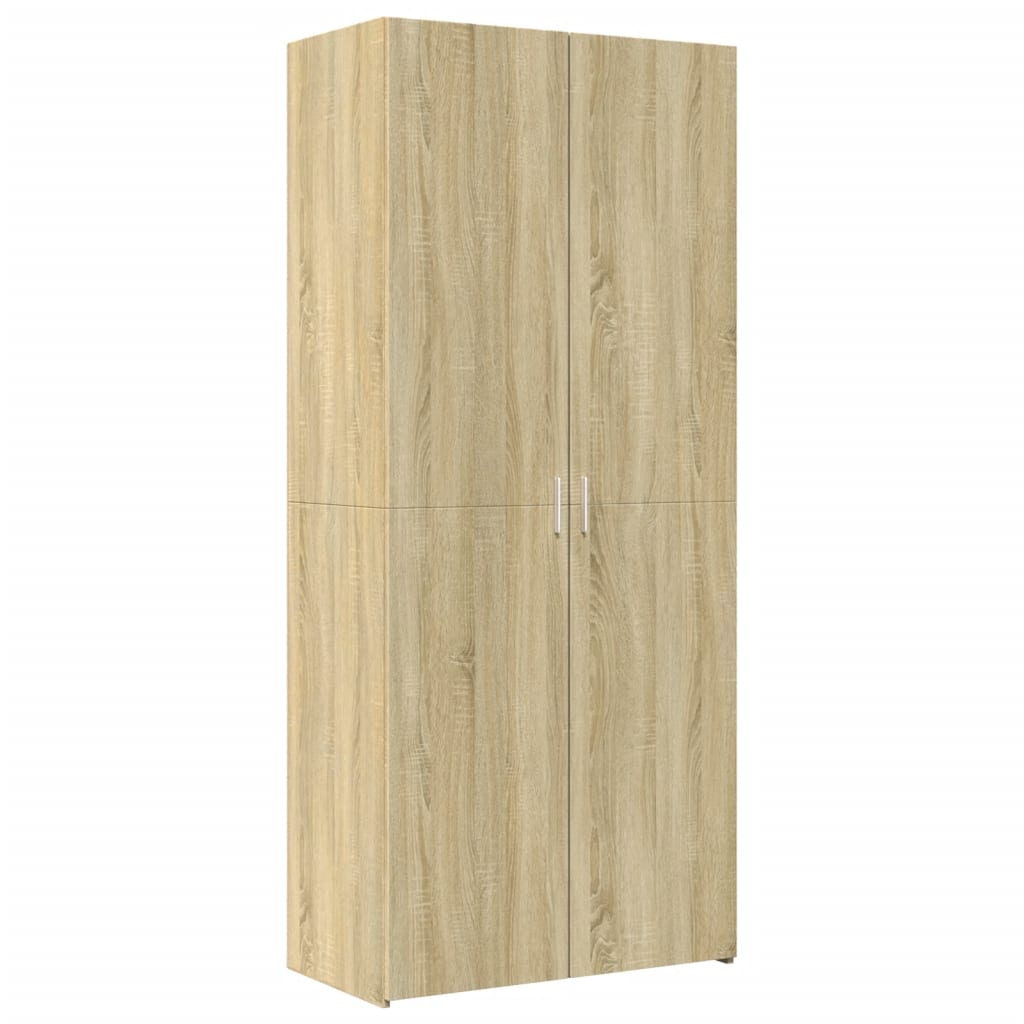 Visoka komoda boja hrasta sonome 80 x 42,5 x 185 cm drvena