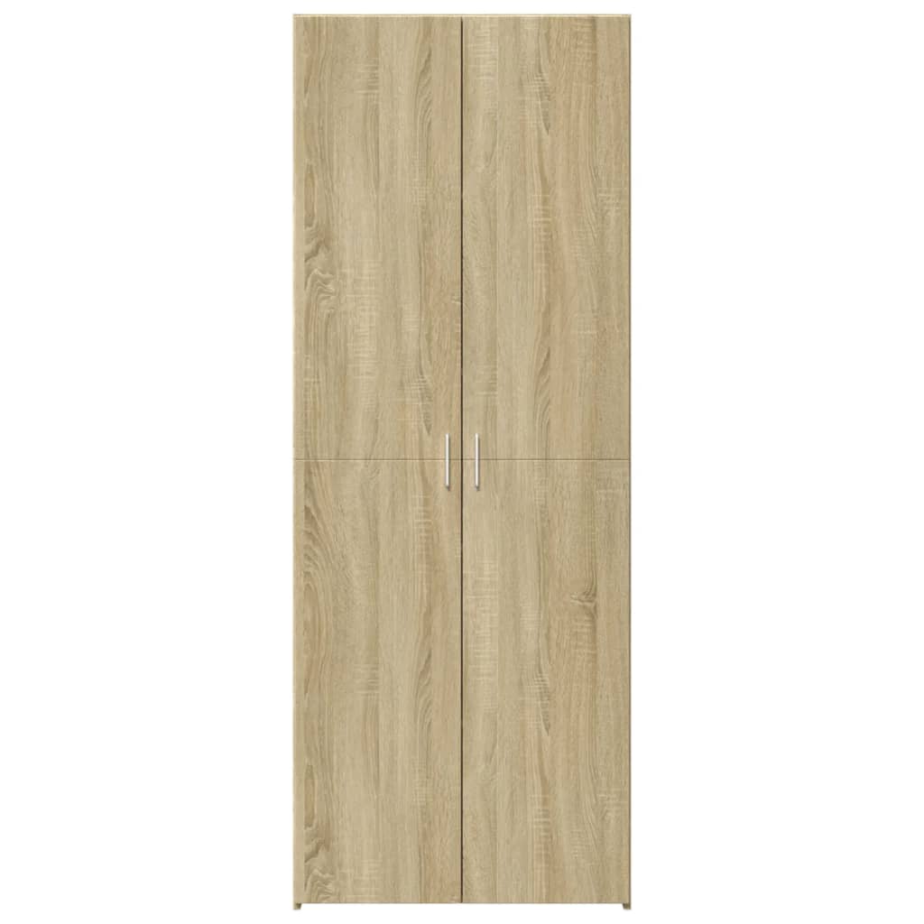 Visoka komoda boja hrasta sonome 80 x 42,5 x 185 cm drvena