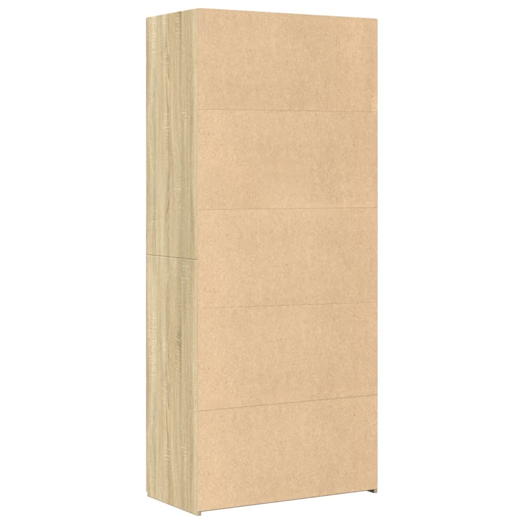 Visoka komoda boja hrasta sonome 80 x 42,5 x 185 cm drvena