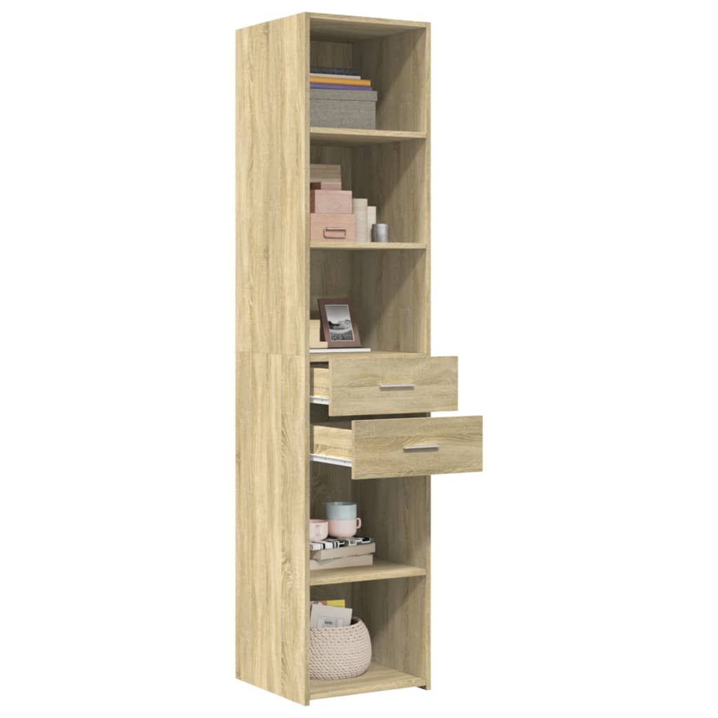 Visoka komoda boja hrasta 40x42,5x185 cm od konstruiranog drva