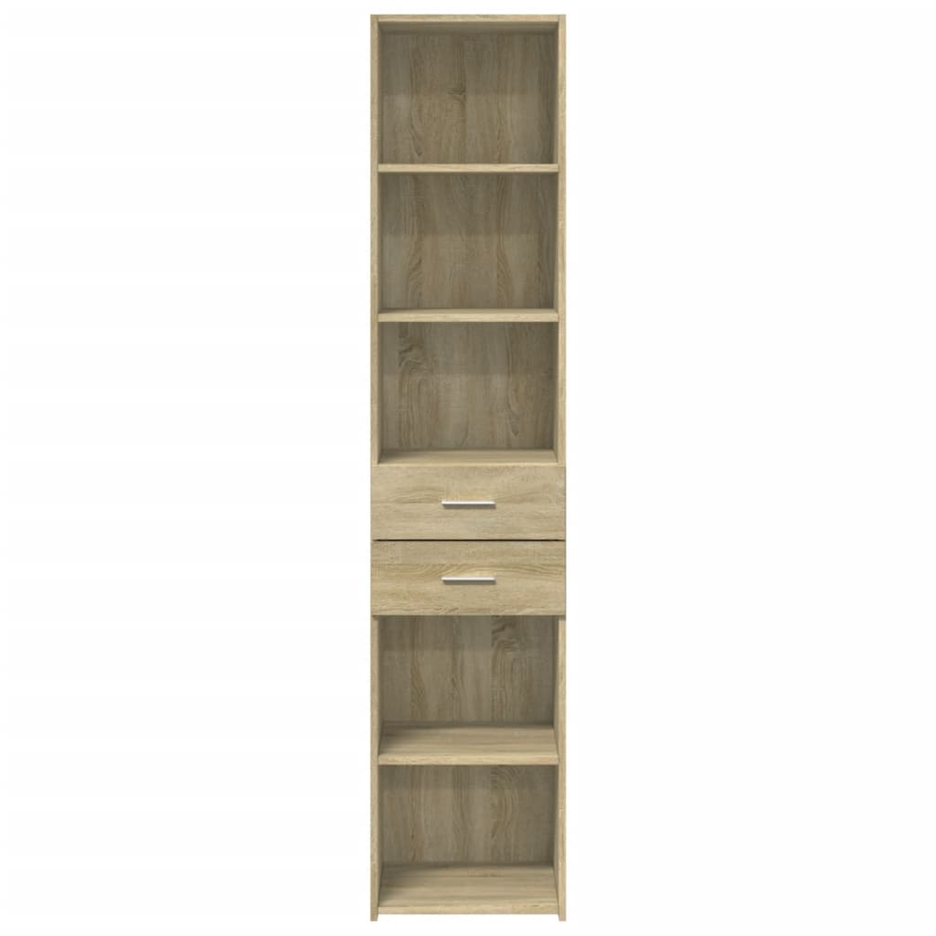 Visoka komoda boja hrasta 40x42,5x185 cm od konstruiranog drva
