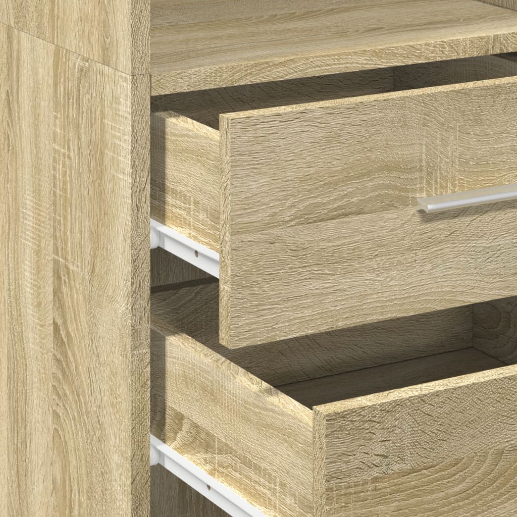 Visoka komoda boja hrasta 40x42,5x185 cm od konstruiranog drva