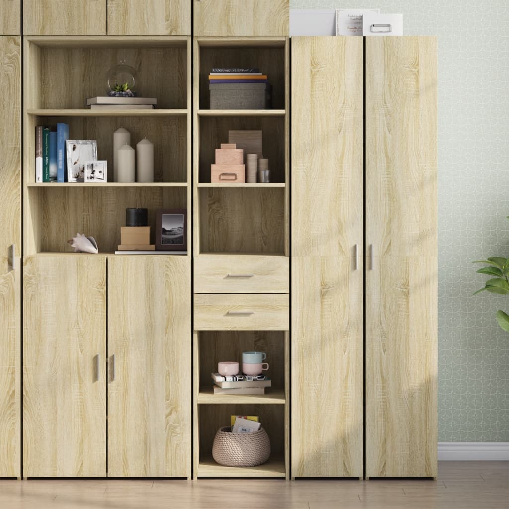 Visoka komoda boja hrasta 40x42,5x185 cm od konstruiranog drva