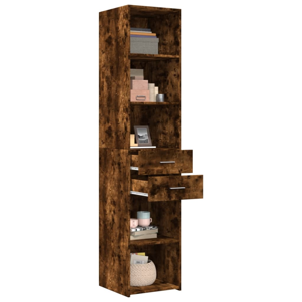 Visoka komoda boja hrasta 40x42,5x185 cm od konstruiranog drva