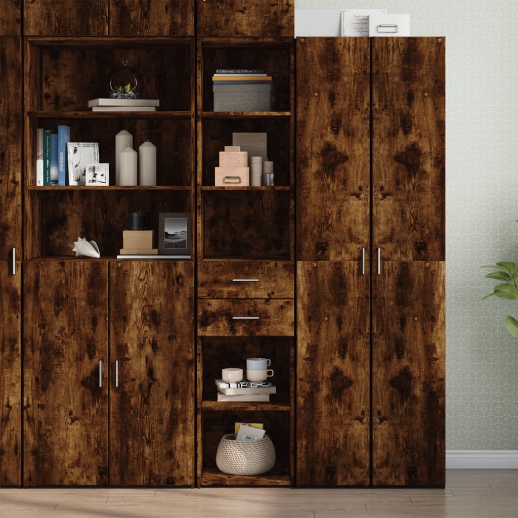Visoka komoda boja hrasta 40x42,5x185 cm od konstruiranog drva