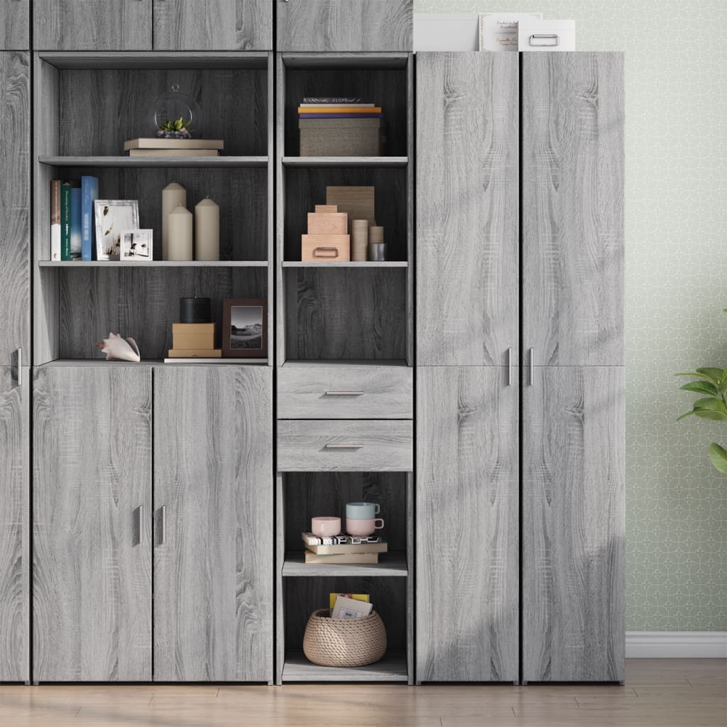 Visoka komoda boja hrasta 40x42,5x185 cm od konstruiranog drva