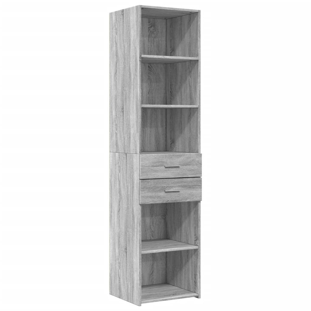 Visoka komoda siva sonome 45x42,5x185 cm od konstruiranog drva