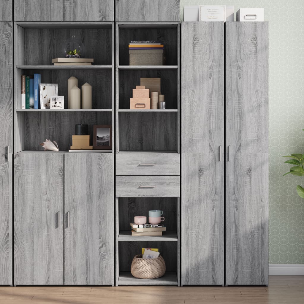 Visoka komoda siva sonome 45x42,5x185 cm od konstruiranog drva