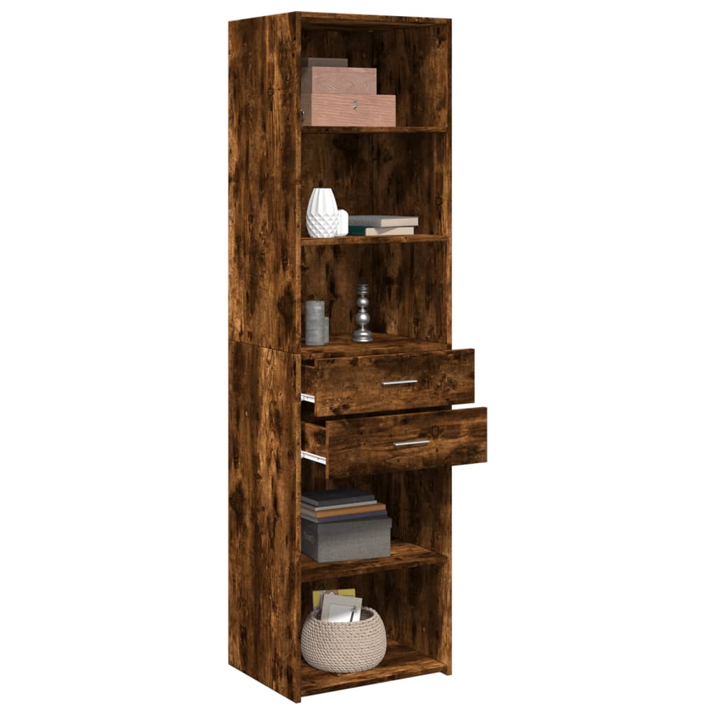 Visoka komoda boja hrasta 50x42,5x185 cm od konstruiranog drva
