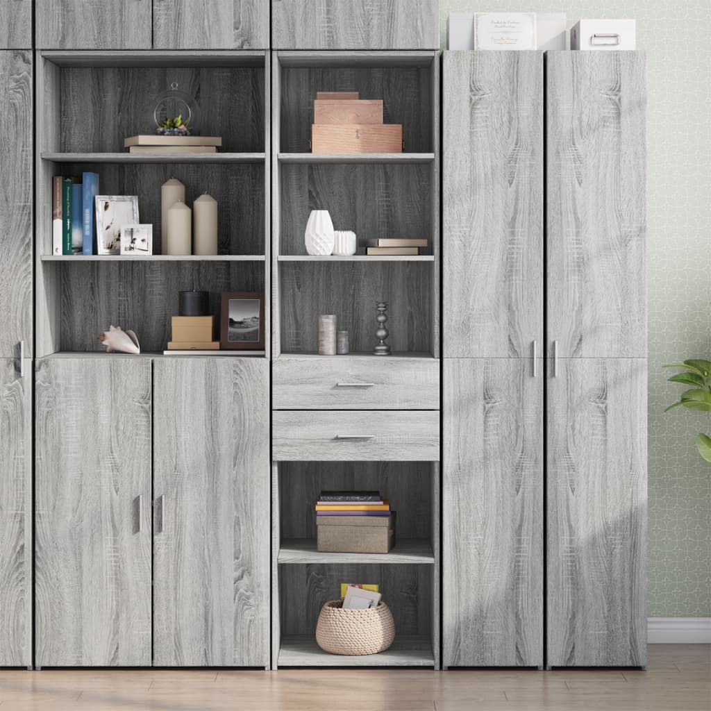 Visoka komoda boja hrasta 50x42,5x185 cm od konstruiranog drva