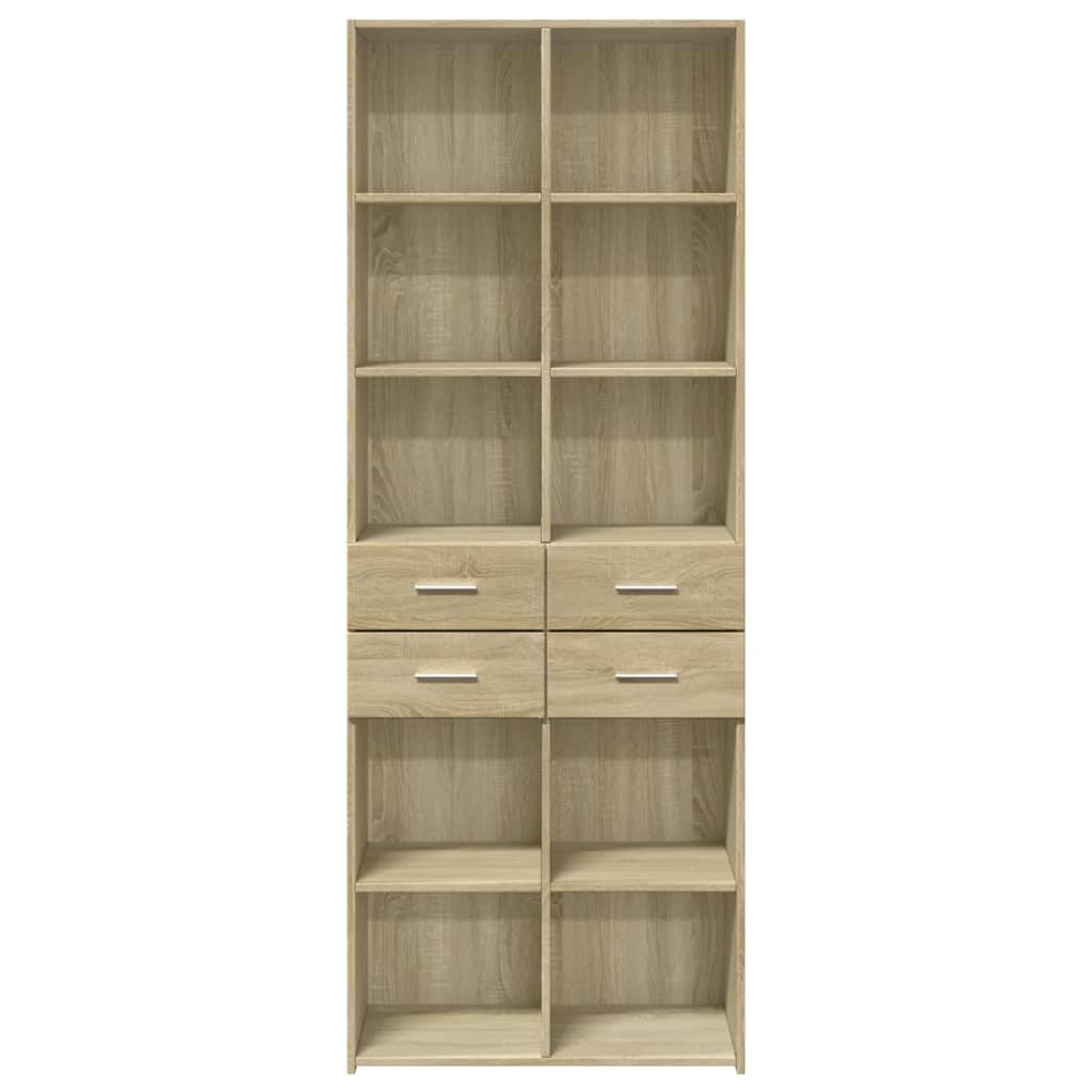 Visoka komoda boja hrasta 70x42,5x185 cm od konstruiranog drva