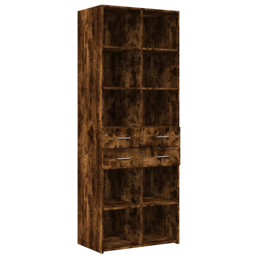 Visoka komoda boja hrasta 70x42,5x185 cm od konstruiranog drva