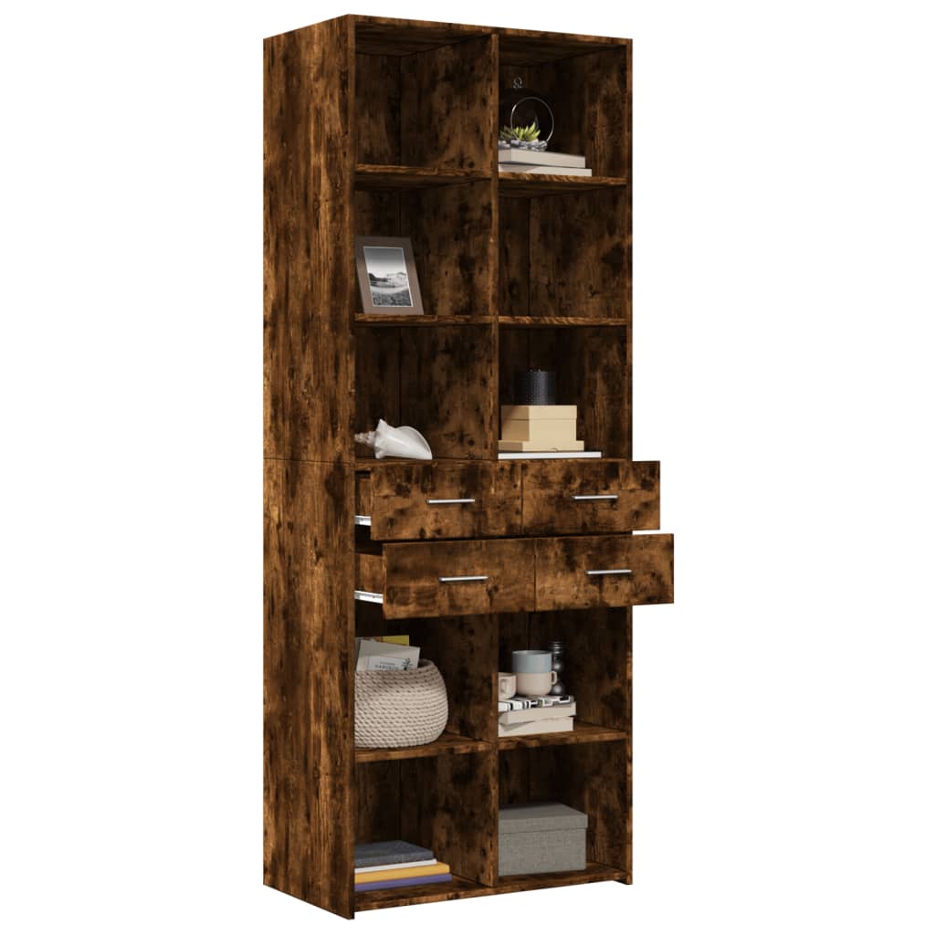 Visoka komoda boja hrasta 70x42,5x185 cm od konstruiranog drva