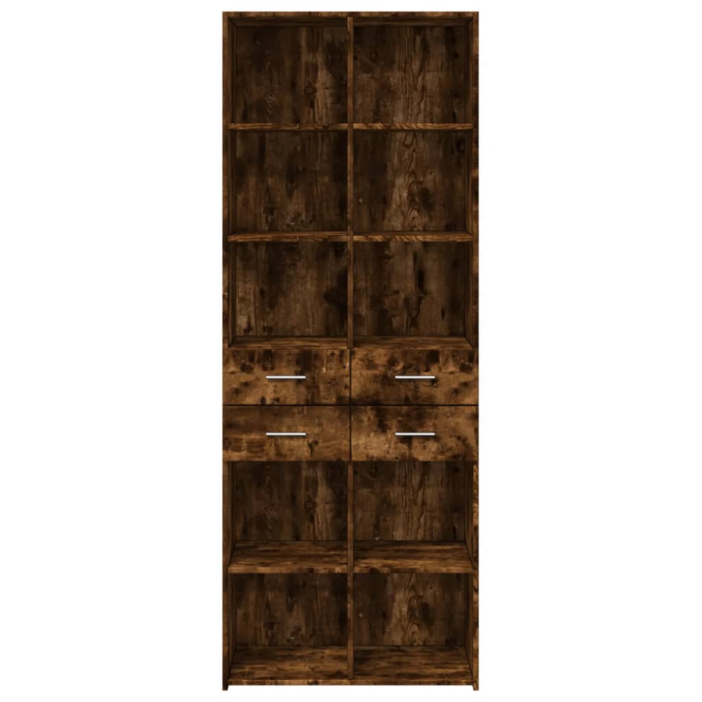 Visoka komoda boja hrasta 70x42,5x185 cm od konstruiranog drva