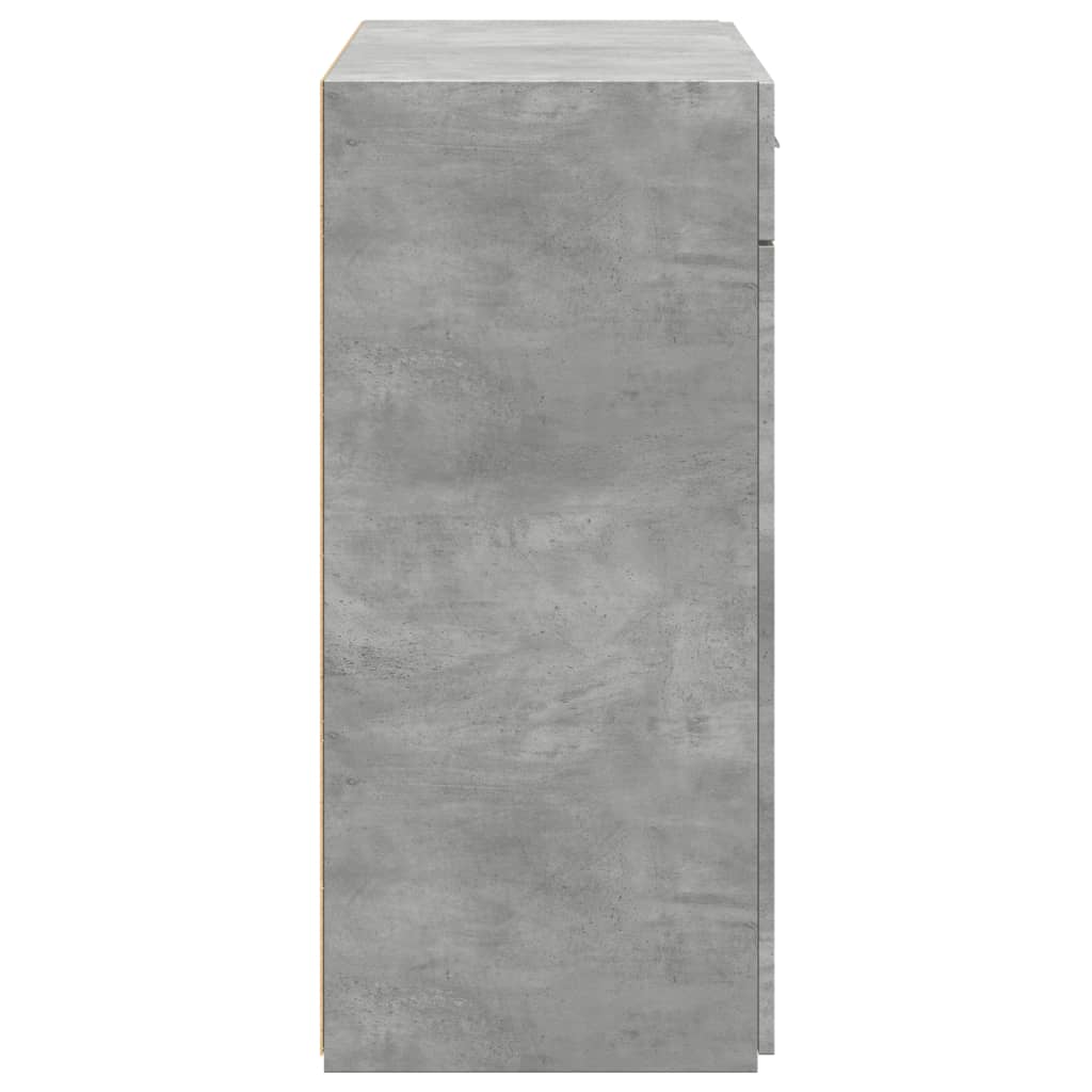 Komoda siva boja betona 80 x 42,5 x 93 cm od konstruiranog drva