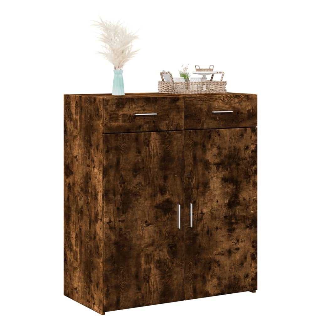 Komoda boja dimljenog hrasta 80x42,5x93 cm konstruirano drvo