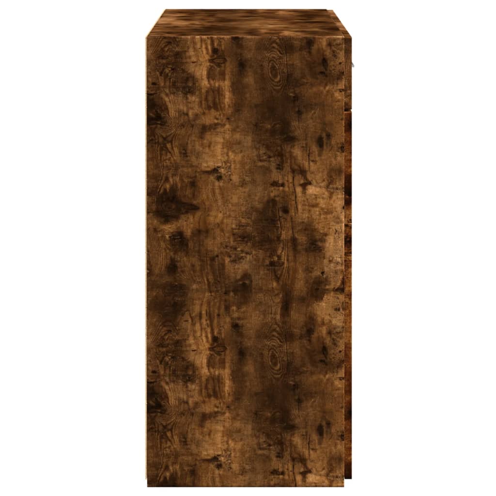 Komoda boja dimljenog hrasta 80x42,5x93 cm konstruirano drvo