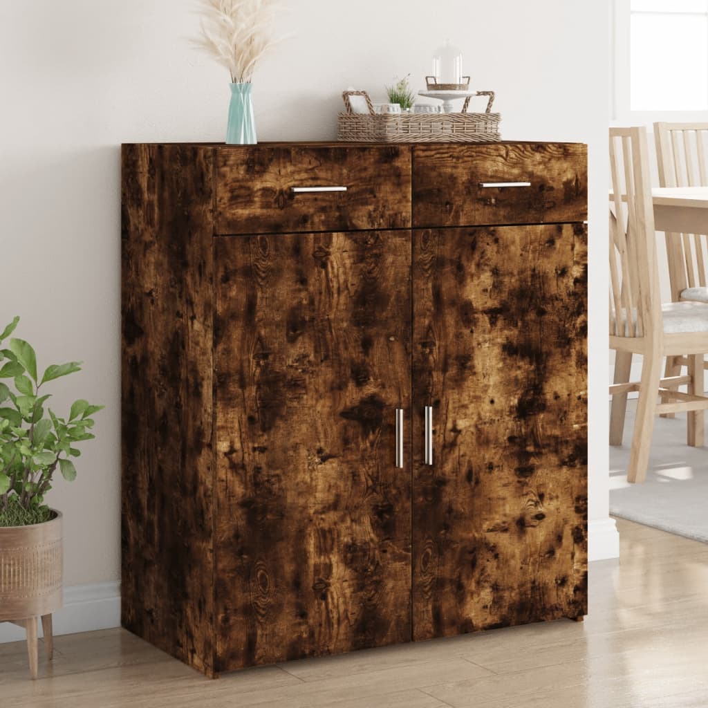 Komoda boja dimljenog hrasta 80x42,5x93 cm konstruirano drvo