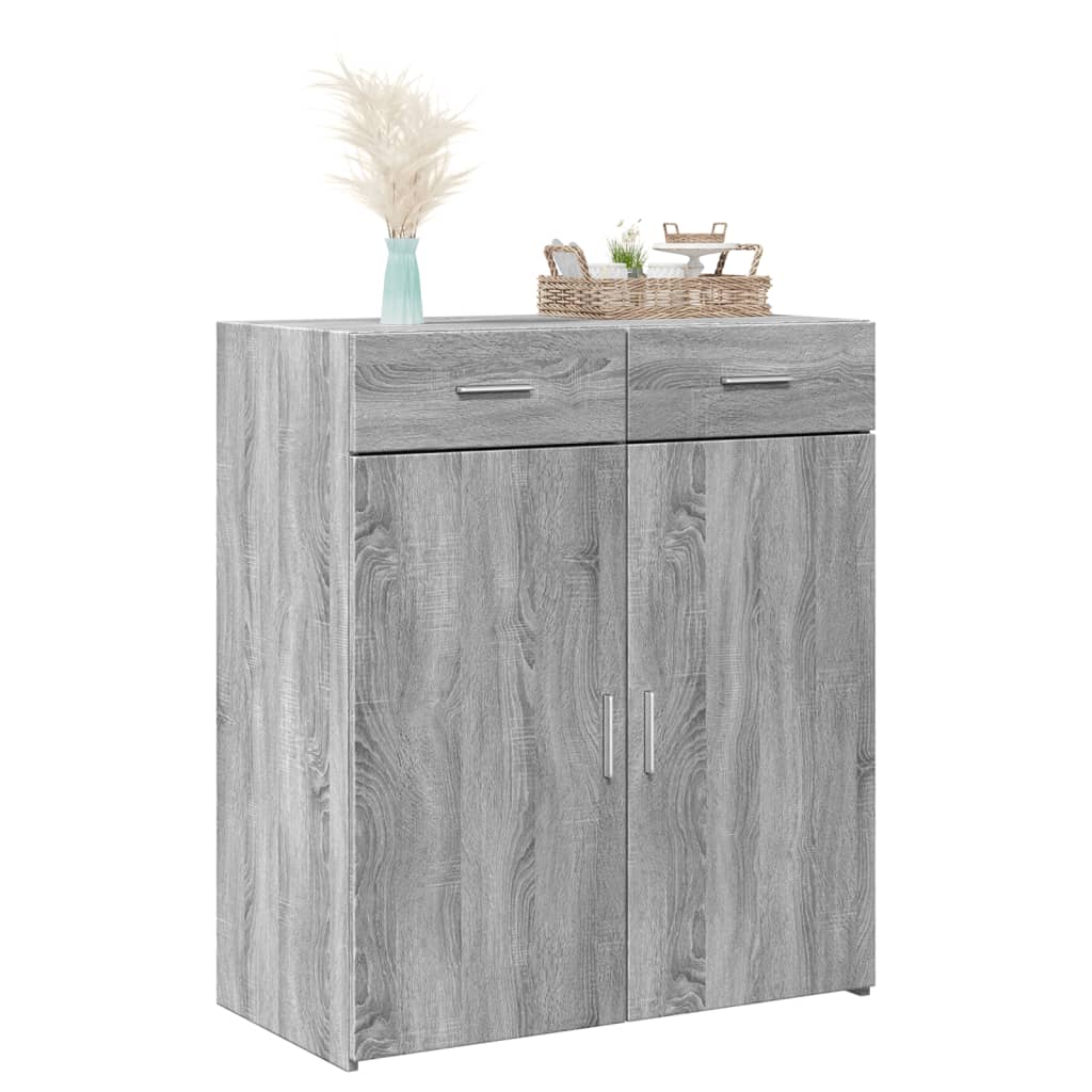 Komoda siva boja hrasta 80x42,5x93 cm od konstruiranog drva
