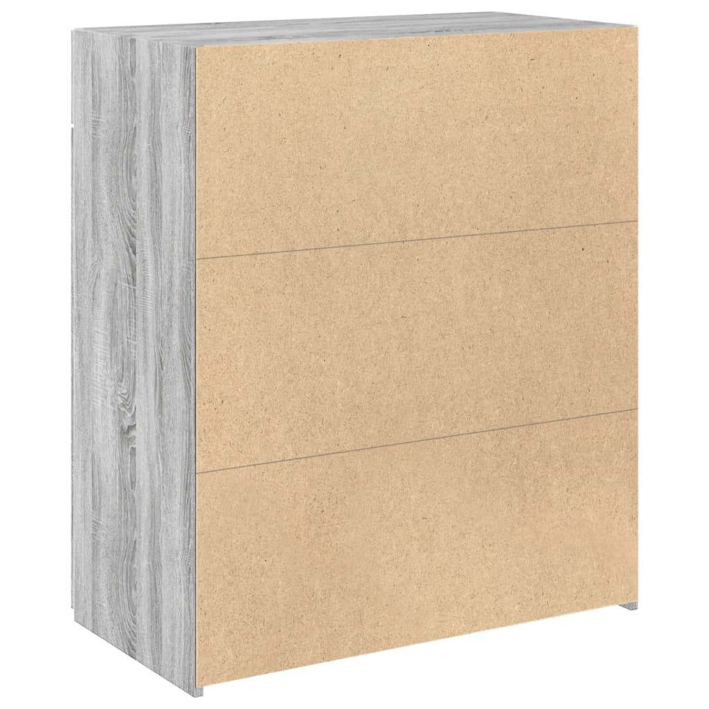 Komoda siva boja hrasta 80x42,5x93 cm od konstruiranog drva