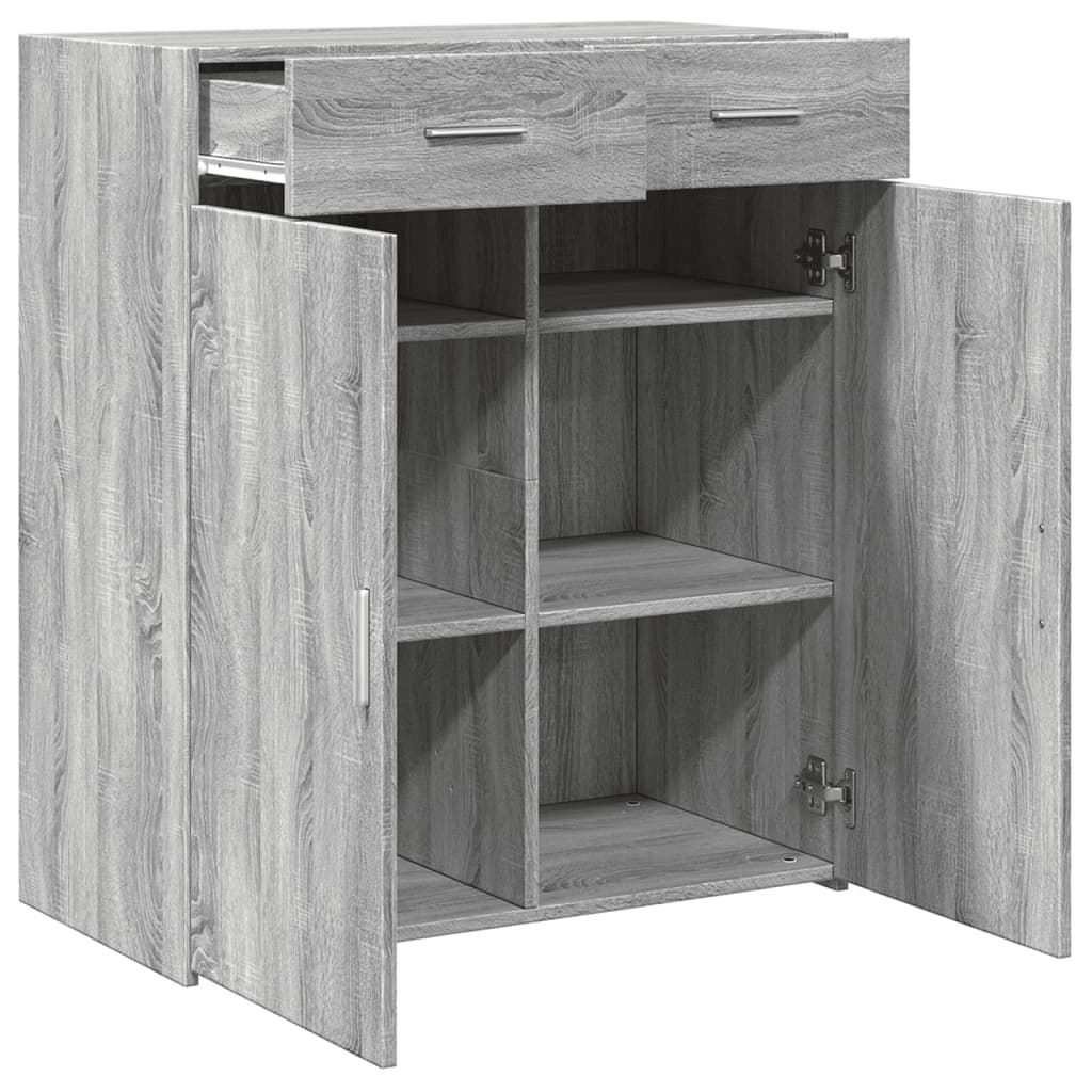 Komoda siva boja hrasta 80x42,5x93 cm od konstruiranog drva