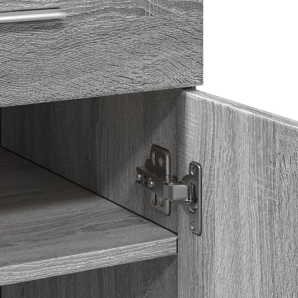 Komoda siva boja hrasta 80x42,5x93 cm od konstruiranog drva