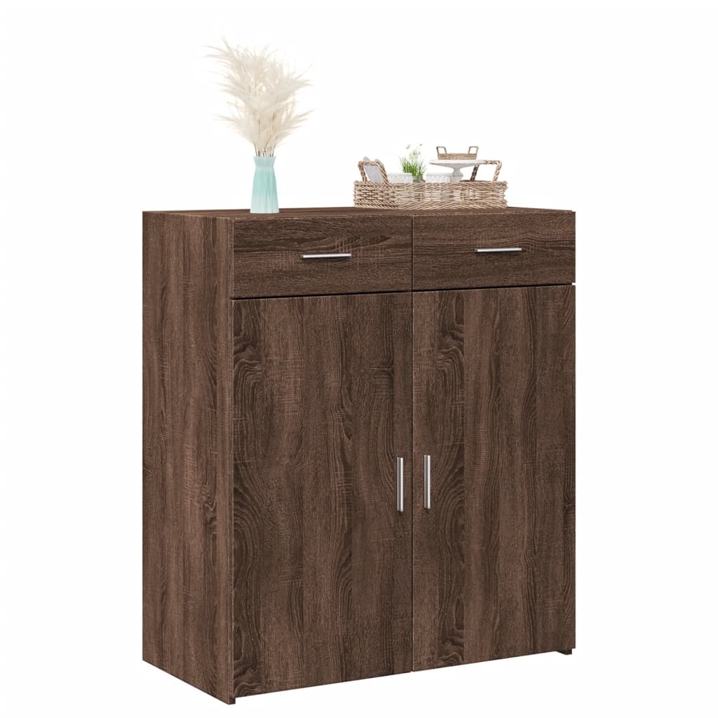 Komoda boja smeđeg hrasta 80x42,5x93 cm od konstruiranog drva