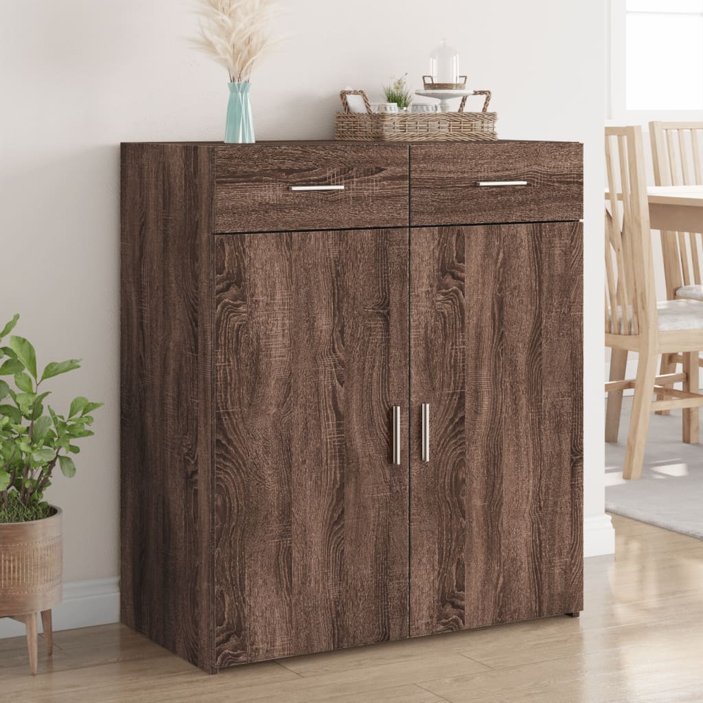 Komoda boja smeđeg hrasta 80x42,5x93 cm od konstruiranog drva
