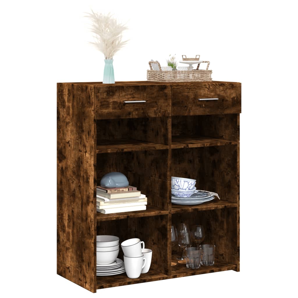 Komoda boja dimljenog hrasta 80x42,5x93 cm konstruirano drvo