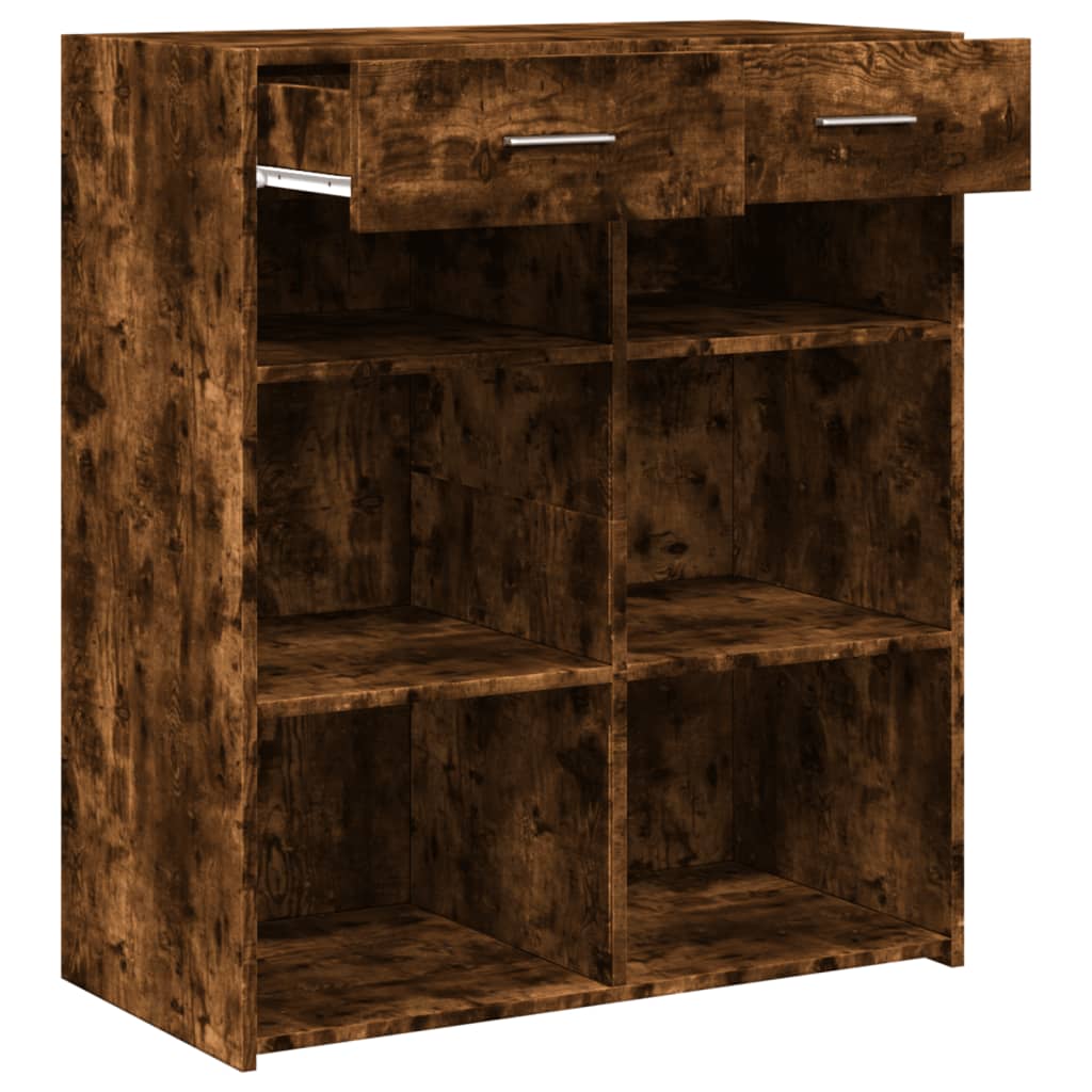 Komoda boja dimljenog hrasta 80x42,5x93 cm konstruirano drvo