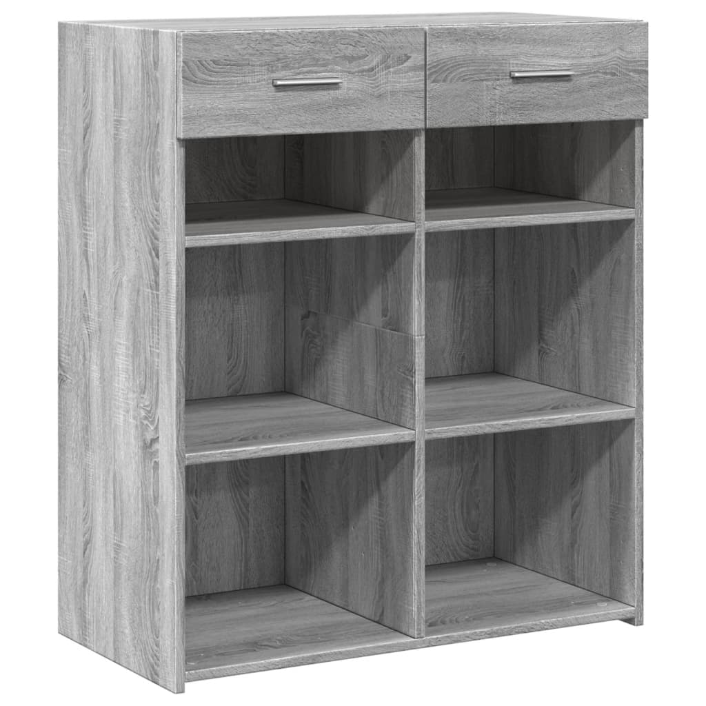 Komoda siva boja hrasta 80x42,5x93 cm od konstruiranog drva