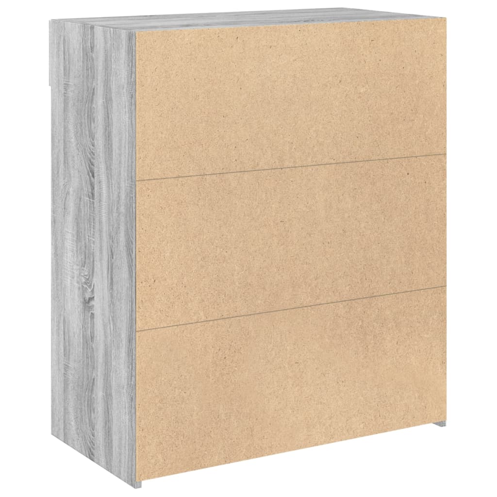 Komoda siva boja hrasta 80x42,5x93 cm od konstruiranog drva