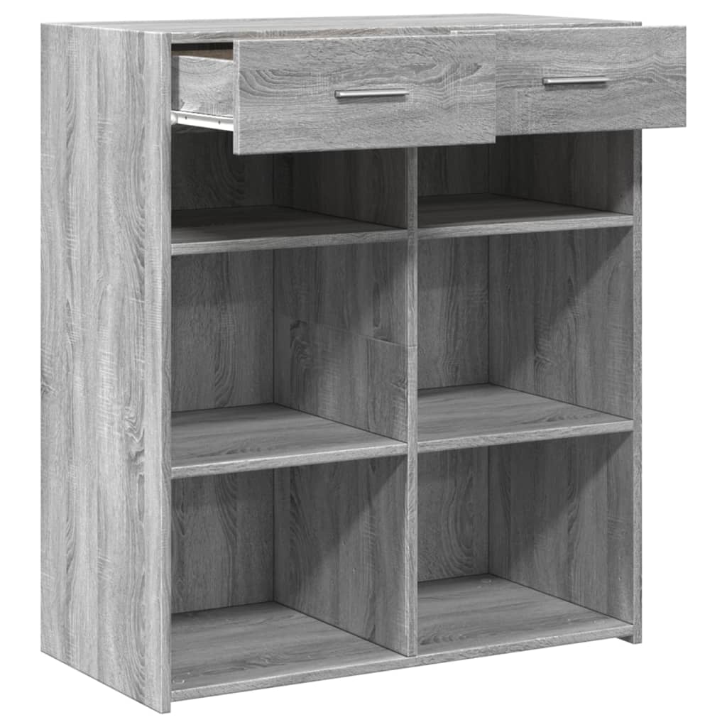 Komoda siva boja hrasta 80x42,5x93 cm od konstruiranog drva