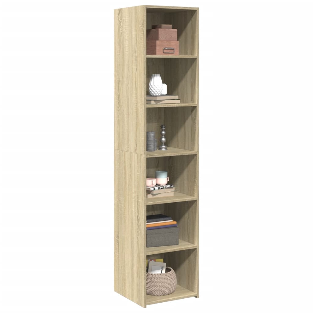 Visoka komoda boja hrasta sonome 40x41x185 cm konstruirano drvo