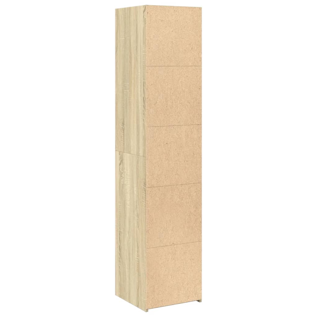 Visoka komoda boja hrasta sonome 40x41x185 cm konstruirano drvo