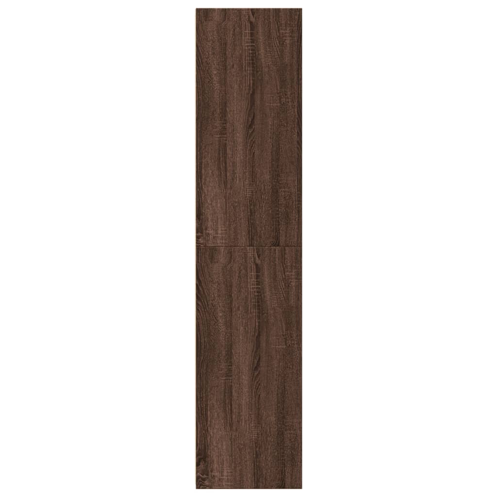 Visoka komoda boja smeđeg hrasta 45x41x185cm konstruirano drvo
